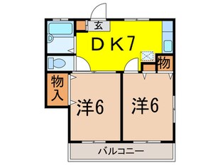 メゾンミタケ第２の物件間取画像